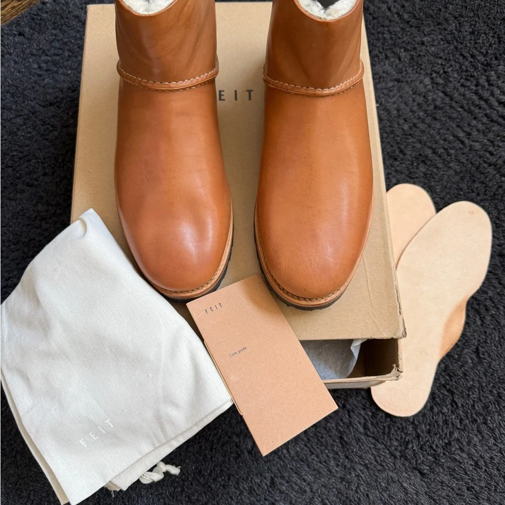FEIT Shearling Boot Limited Addition Men’s Leather Tan Boots
